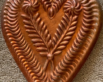 vintage birth gramm copper heart mold