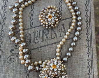 vintage haskell ? necklace single earring set