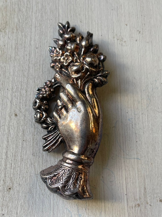 vintage silver Victorian brooch