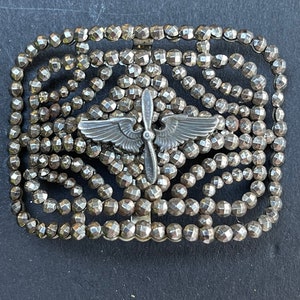 Antique steel cut shoe buckle