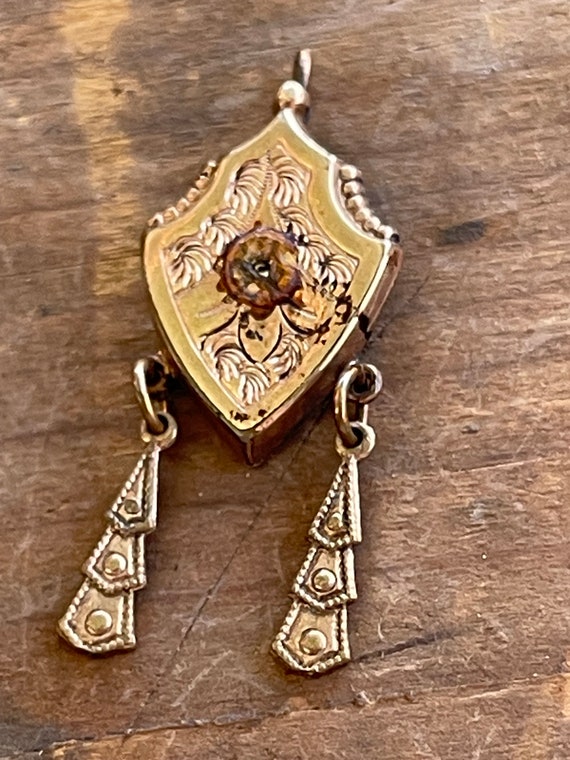 Victorian shield pendant