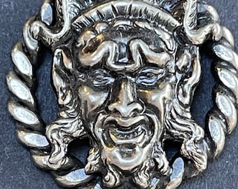 Vintage devil face jewelry  component