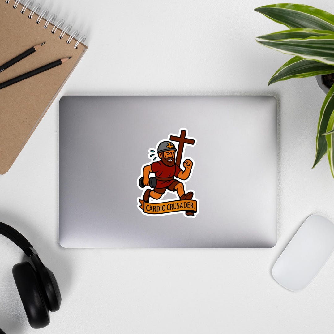 Cardio Crusader Sticker – Blessed BPM and Tactical Endurance - Etsy