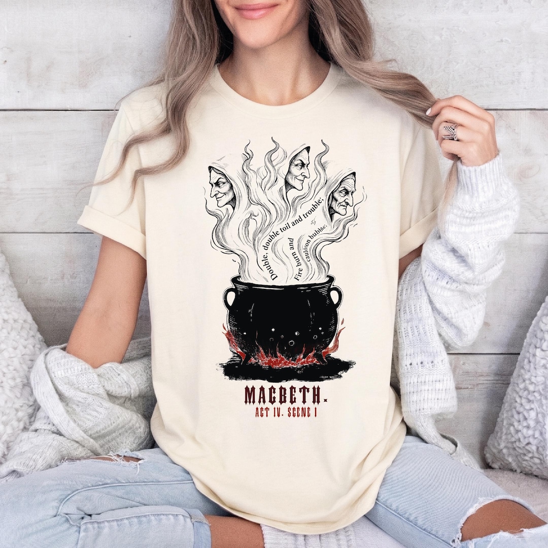 Macbeth Three Witches Shirt Gothic Literature Tee Shakespeare Queto T ...