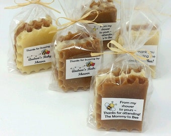 HONEY BEE Baby Shower FAVORS (Natural Honey Soap Sets) Bumble Bee Themed Non-edible Treats | Rustic, Elegant, Unique | Wild Herb Soap Co.