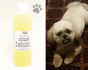 FLEA & TICK Dog Shampoo, Organic Natural Liquid Oatmeal Formula Soap | Prevents Itching - Enhances Coat | Made in USA | Bulk Sizes Available