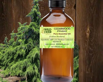 CEDARWOOD ORGANIC (Himalayan) Essential Oil | Full Strength, Pure, Fresh | Choose Size | Natural Woodsy Type Scent | Therapeutic Grade Oil