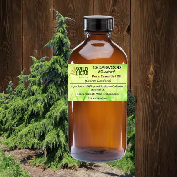 CEDARWOOD ORGANIC (Himalayan) Essential Oil | Full Strength, Pure, Fresh | Choose Size | Natural Woodsy Type Scent | Therapeutic Grade Oil
