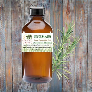 Rosemary 100% Pure Essential Oil Certified Organic Distiller Direct Therapeutic Aromatherapy Topical Bath Body Soap Lotion Ointment Candles