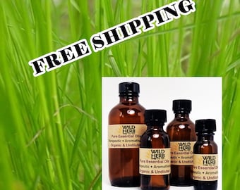 ORGANIC LEMONGRASS Essential Oil | Fast free shipping | Aromatherapy, Therapeutic Grade | Bath & Body Scents | Wild Herb Soap Co