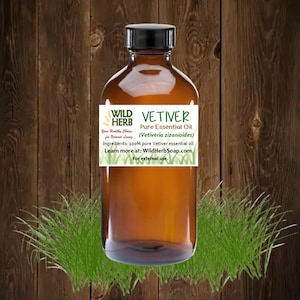 VETIVER  Pure Essential Oil (Vetiveria zizanioides) Distiller Direct from India | Potent Full Strength Strong Aroma | Viscous as it ages