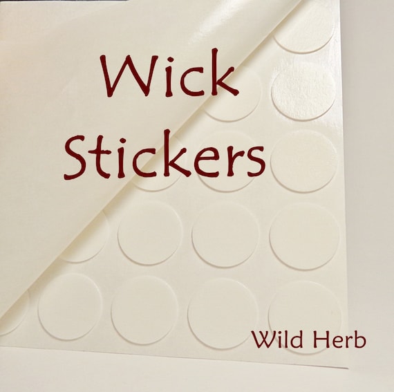 Candle Wick Stickers - Adhesive Glue Dots, Set of 30