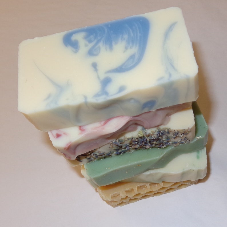 ALL NATURAL SOAP, organic by Cold Process Pick your natural essential oil scent from Wild Herb Soap Co. Full Size Bars Made From Scratch image 1