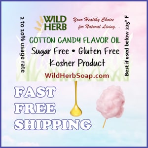 Cotton Candy Concentrate Flavor Oil | Food Grade | Sugar & Gluten Free | Flavoring for Candy, Frosting, Baking, Lip Gloss Balm Lipstick