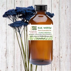 Pure Blue Yarrow Certified Organic Distiller Direct Essential Oil Aromatherapy Freshest Oils DIY Soap Candle Ointment Menthol Cooling