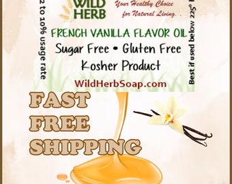 FRENCH VANILLA Concentrate Flavor Oil | Food Grade | Sugar & Gluten Free | Flavoring for Candy, Frosting, Baking, Lip Gloss Balm Lipstick