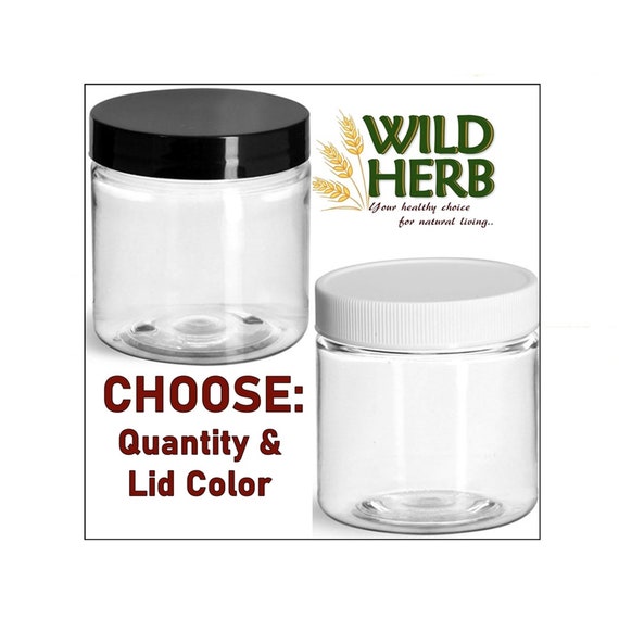 16 Oz PET Jars Lid: Choose Lid Color Sturdy Storage Containers for