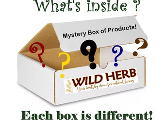 Mystery Box Packed Full of Goodies from Wild Herb Soap Co| Natural Surprises: Fragrances, Soap, Lotion, Oils of all Kinds| 2 sizes to choose