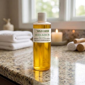 Pure Raw Unrefined Jojoba Oil | Golden Virgin | USA Grown Certified Organic Supplier
