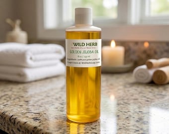 Pure Raw Unrefined Jojoba Oil | Golden Virgin | USA Grown Certified Organic Supplier