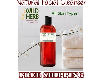 REFRESH FACIAL CLEANSER: Natural Organic | Non-drying Deep Pore Cleanse | Liquid Soap for Face |