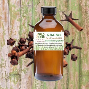 Clove Bud Pure Certified Organic Distiller Essential Oil Make Topical Ointment Blends Soap Lotion Candles Diffuser Aromatherapy Undiluted