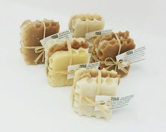 HONEYBEE SHOWER FAVORS | Honeycomb trimmed natural soap packets | Rustic Bee Theme | Fast Free Shipping | Choose Quantity | Organic Treats