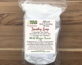 LAUNDRY Detergent SOAP | Eco Friendly, Pure, Natural | Max Strength - Powerful Stain Remover | Choose Size & Scent | Made in USA