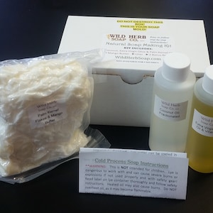 Soap Making Kit DIY Cold Process Soap Loaf from Scratch Old Fashioned Lesson All Natural Organic Ingredients Essential Oils Exfoliants