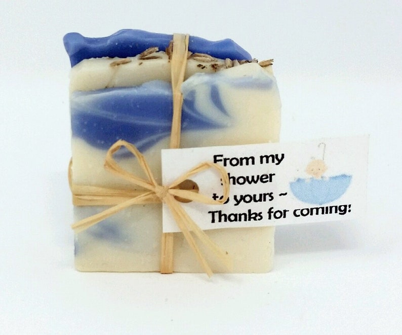 NATURAL SOAP Shower Favors for Baby Boy Blue White Color Etsy