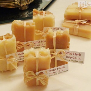 10 Natural HONEY Soap Sets (2 slice packs) Favors, Samples, Decorations - ADORABLE! Fun size rustic treat! Baby & Bridal Showers