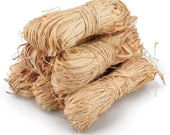 Natural RAFFIA - MADAGASCAR | Bulk Size of 2.2 lbs | Long, gorgeous strands! Crafting, Decor, Weaving - AAA Quality! Imported, Eco-friendly