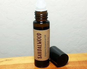 Pure Sandalwood Essential Oil Roller Top Bottle | Ready to go | Organic | Direct from distiller | Roll on amber bottle | Buy 2: 15% discount