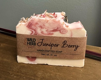 Juniper Berry Soap Bar: Lavender & Rosemary Essential Oils, Artisan Cold Process