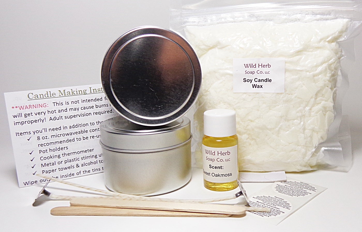 CANDLE MAKING KIT With Scent makes Two 4 Oz. Scented Etsy UK