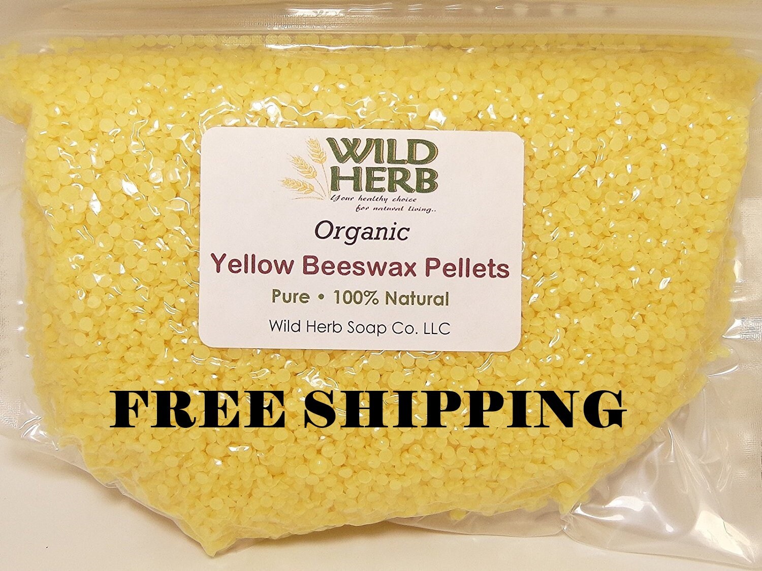 Organic Yellow beeswax pellets, 1 lb