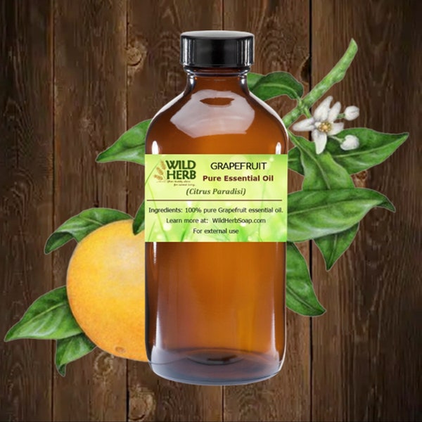 GRAPEFRUIT Pure Organic Essential Oil | .5 oz & up | Distiller Direct | Full Strength |Bath Body, Diffuser, Soap Making, Lotion| Wholesale