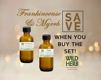 Frankincense & Myrrh Essential Oil Set, 100% Natural Aromatherapy