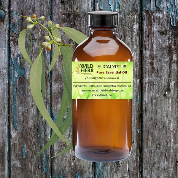 ORGANIC EUCALYPTUS Essential Oil | Pure Therapeutic Grade | .5 oz to 128 oz | Distiller Direct | Use for Aromatherapy, Diffuser, Soap Making