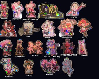 Sparkly Hazbin Hotel Character Pins!