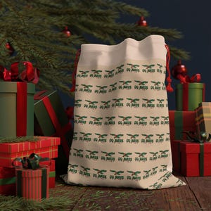 NFL Eagles Weihnachtstasche – Geschenktüte für das Philadelphia-Sportteam, Weihnachtsgeschenktüte, Gastgeschenk für Football-Fans, Accessoire für die Grillparty, Geschenktüte für den Spieltag