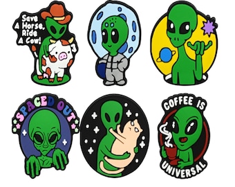 alien series cartoon shoe charm, crocs charms for shoe, clogs decorations, accessories buckle for kids, Charms for Shoe with Holes