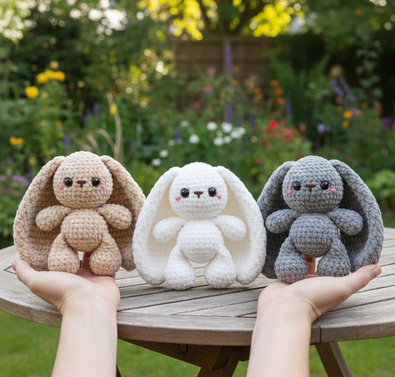 Bunny Crochet Pattern, Long Ears Bunny Crochet Pattern, Rabbit Love ...