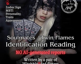 Soulmates Identification Reading (No AI), Twin Flames, Zodiac, MBTI Personality, Appearance, Psychic, Same Hour