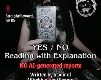 YES NO Tarot Reading, (No AI) With Explanation, Psychic, Brutal, Same Hour