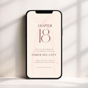 Convite de aniversário para capítulo | Convite de idade editável | Modelo de convite digital