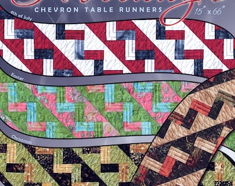 HOLIDAY'S CHEVRON Table Runner quilt pattern by Quiltworx - Judy Niemeyer