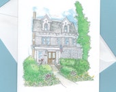 custom house drawing notecards