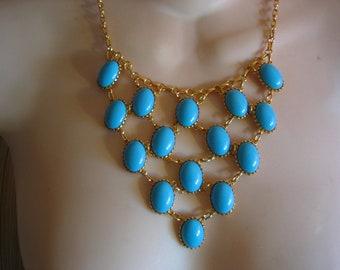 Cleopatra Style Turquoise Bib Necklace