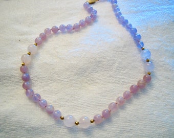 Vintage Rose Quartz Beaded Necklace